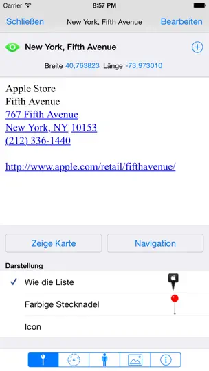 Screenshot von POIViewer auf dem iPhone 4