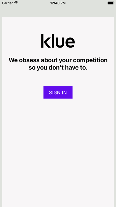 Klue - Competitive Enablement Screenshot