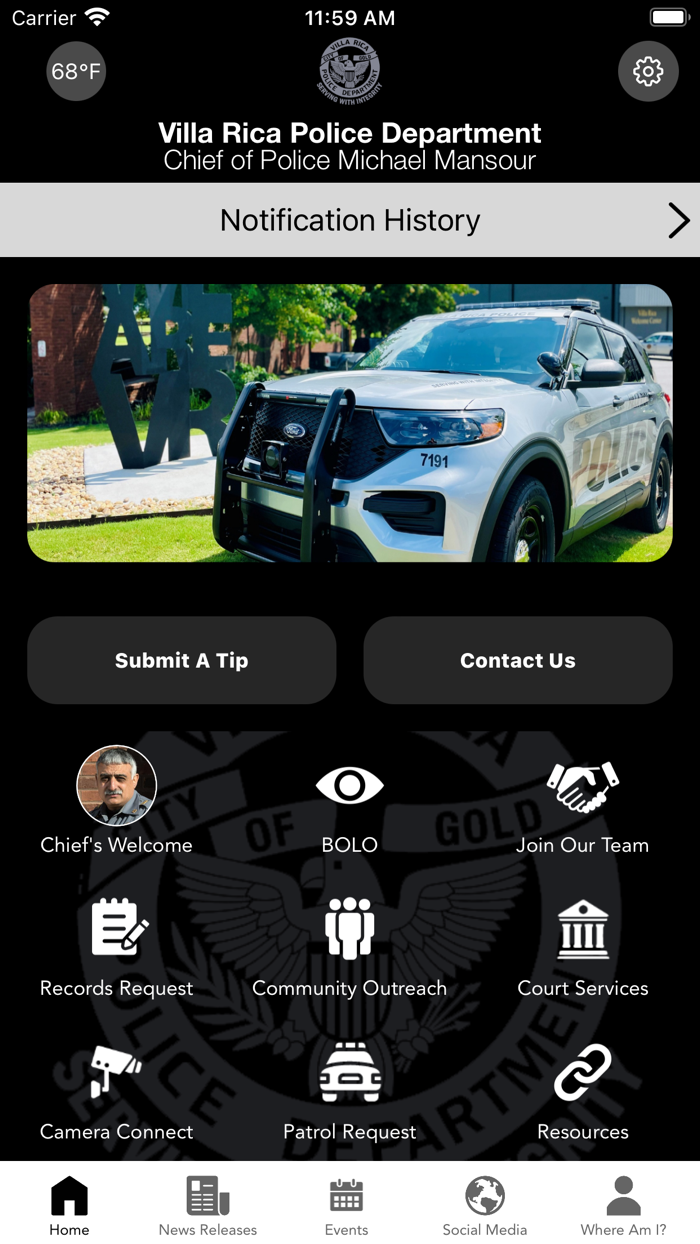Villa Rica Police App