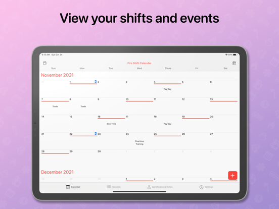 Fire Shift Calendar