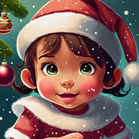 Baby discovers Christmas