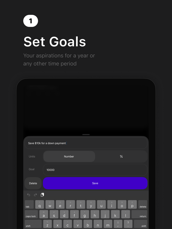 Aim: Goals & Progress Counter