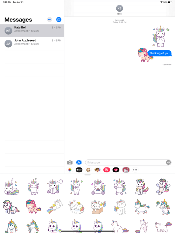 Screenshot #4 pour Fantasy Unicorn Stickers