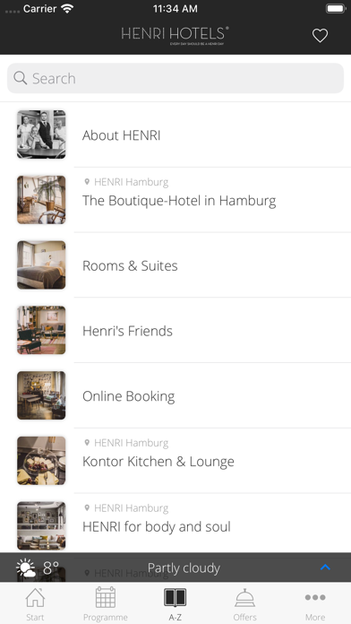 HENRI Hotels Screenshot