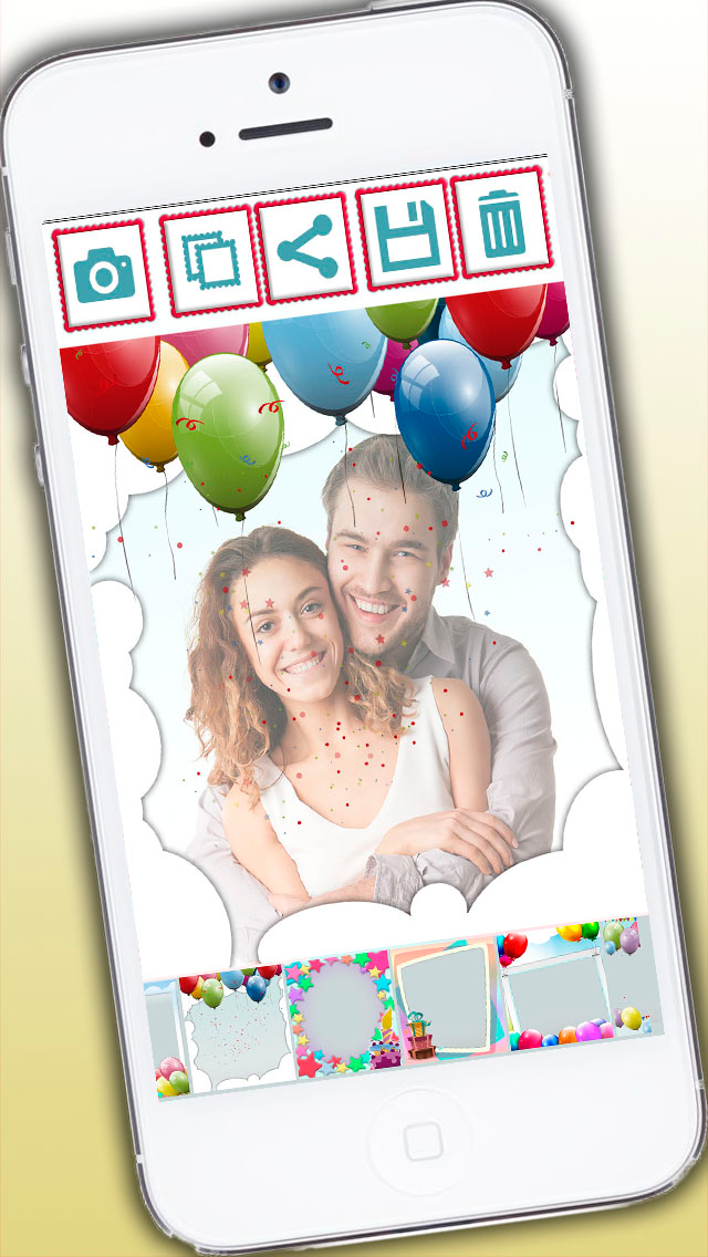 Birthday frames for photos.