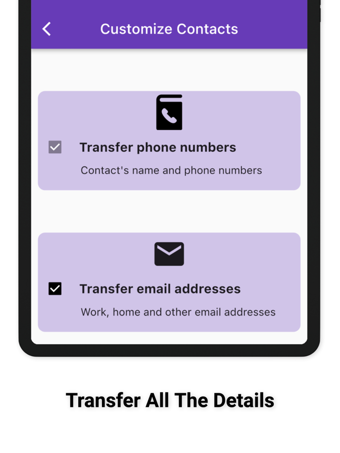 Content Transfer Contacts-File