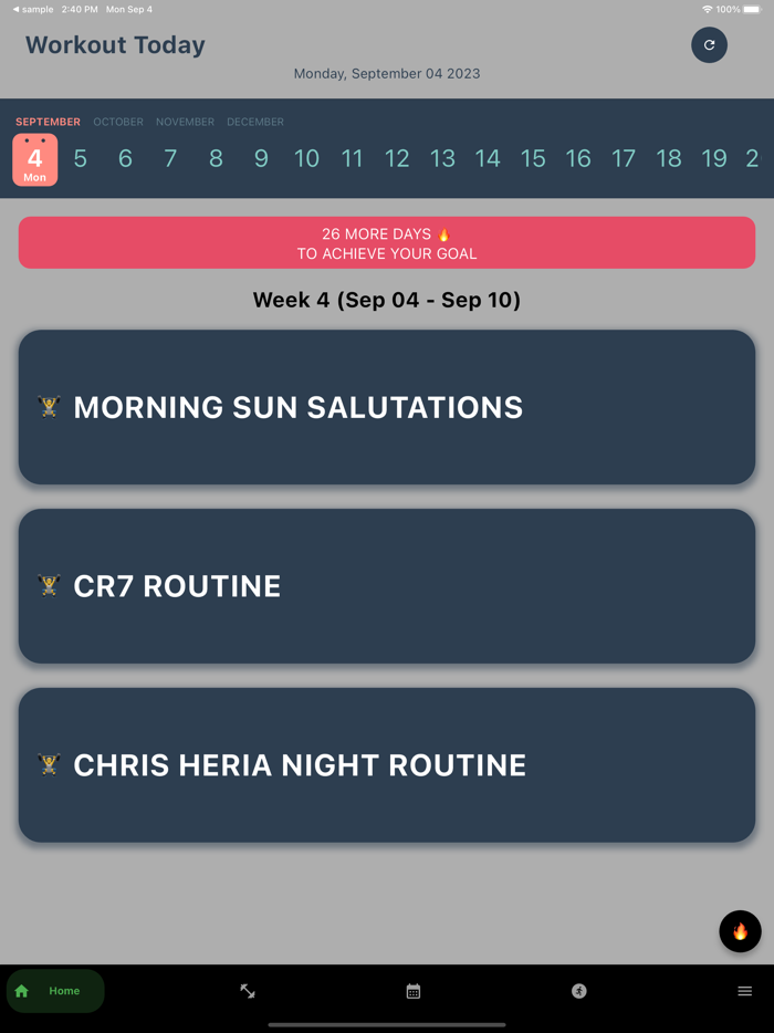 Custom Workout with Journal