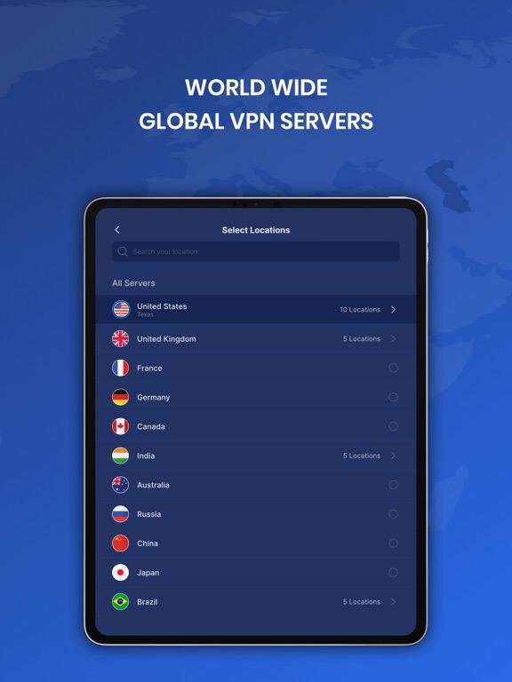 VPN Fast Smart & Secure Proxy iPad screenshot 4 - Productivity app