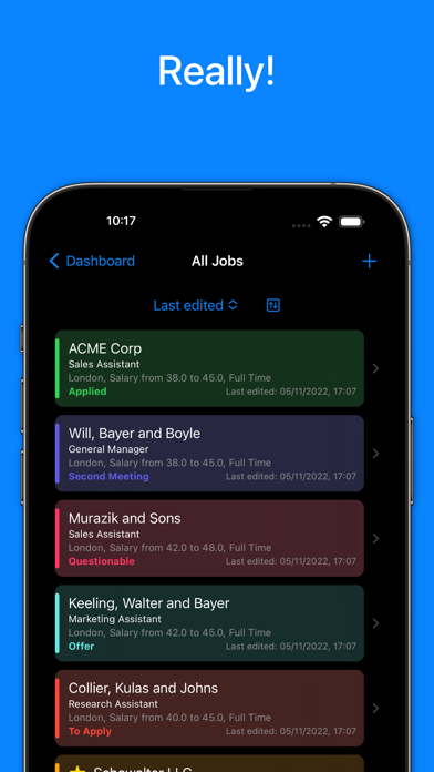 JobTrackr Screenshot