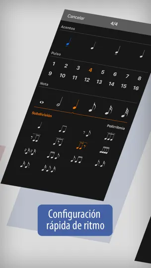 Captura de pantalla de Metrónomo Más en iPhone 4