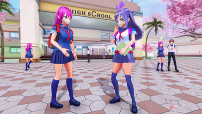 Anime School Girl Love Life 3D screenshot 3