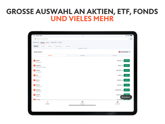 ‎Swissquote Screenshot