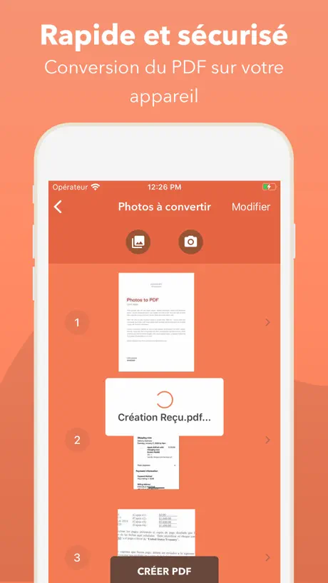 Convertisseur Photos en PDF