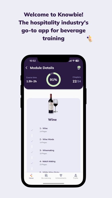 Knowbie - Beverage Training Screenshot