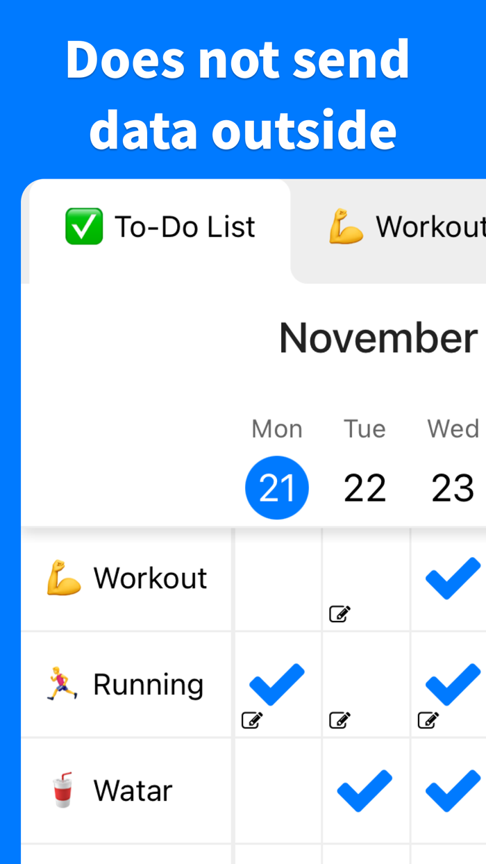 Habit Check Calendar