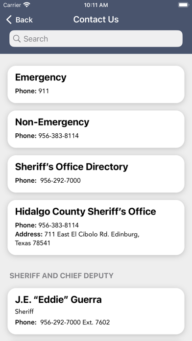 Hidalgo County Sheriff TX Screenshot