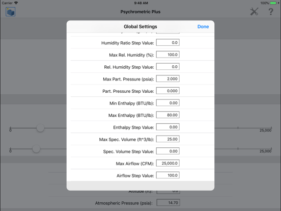 Screenshot #4 for HVAC Psychrometric Plus