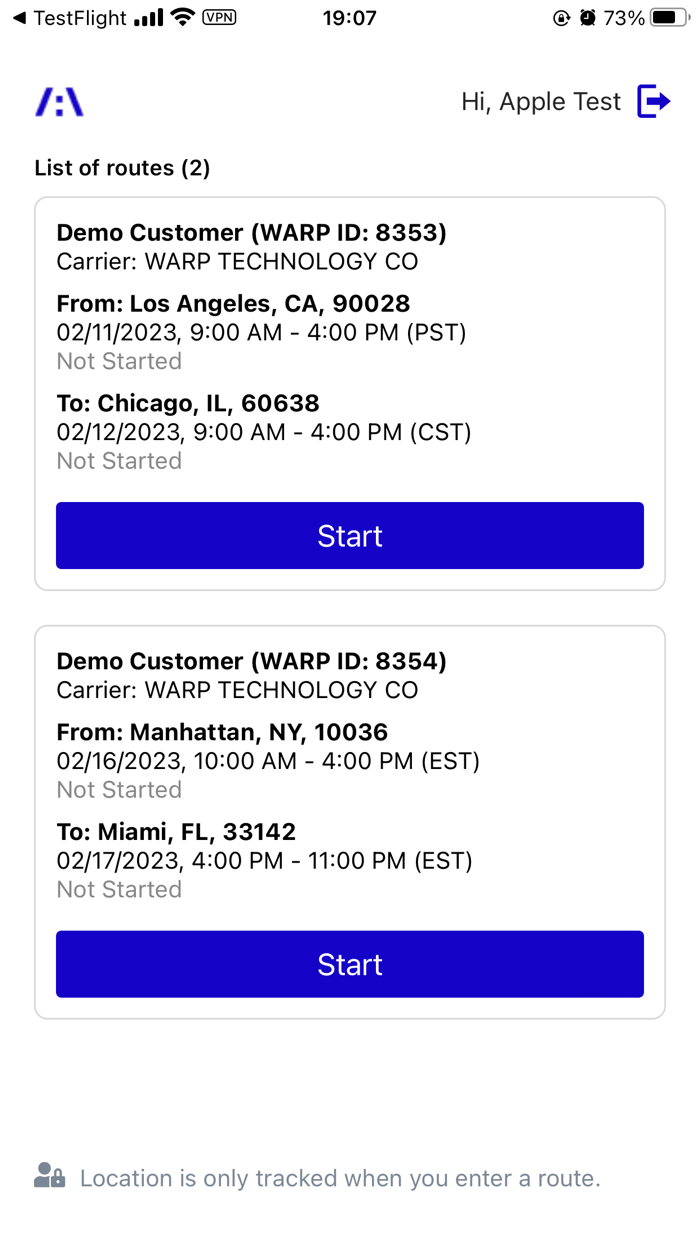 WARP Carrier - Driver