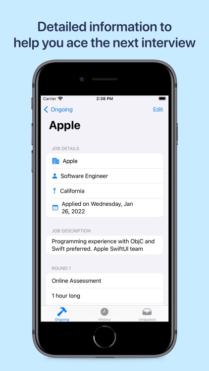 Log: Job Application Tracker