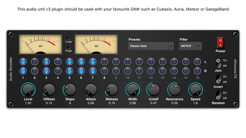 Audio Shredder AUv3 Plugin screenshot 1 of 2