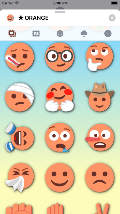 オレンジの顔文字 • Stickersのおすすめ画像9