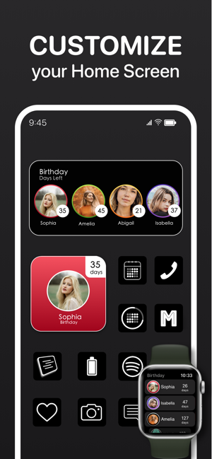 ‎Birthday Reminder Widget ++ 17 Screenshot