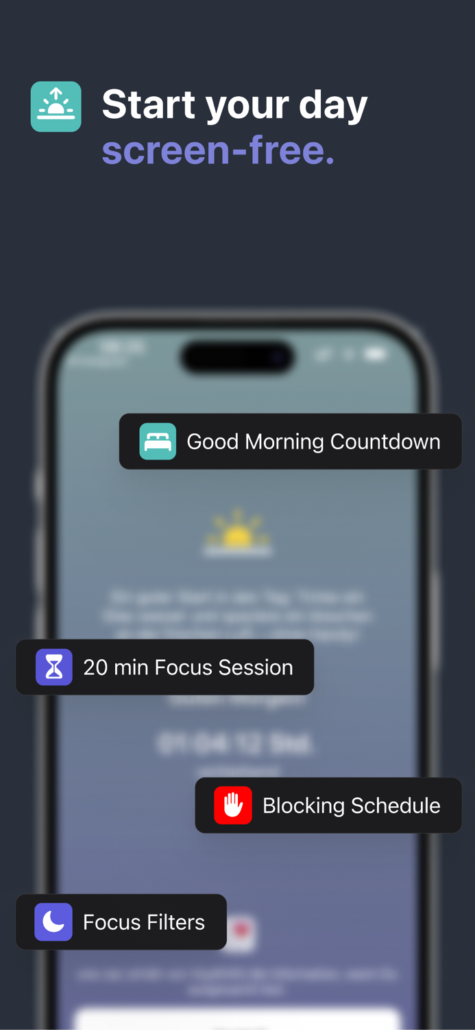 one sec  screen time  focus