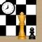 A simple chess board and a chess clock without movement restrictions