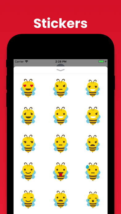Bee stickers - Animal emoji Screenshot