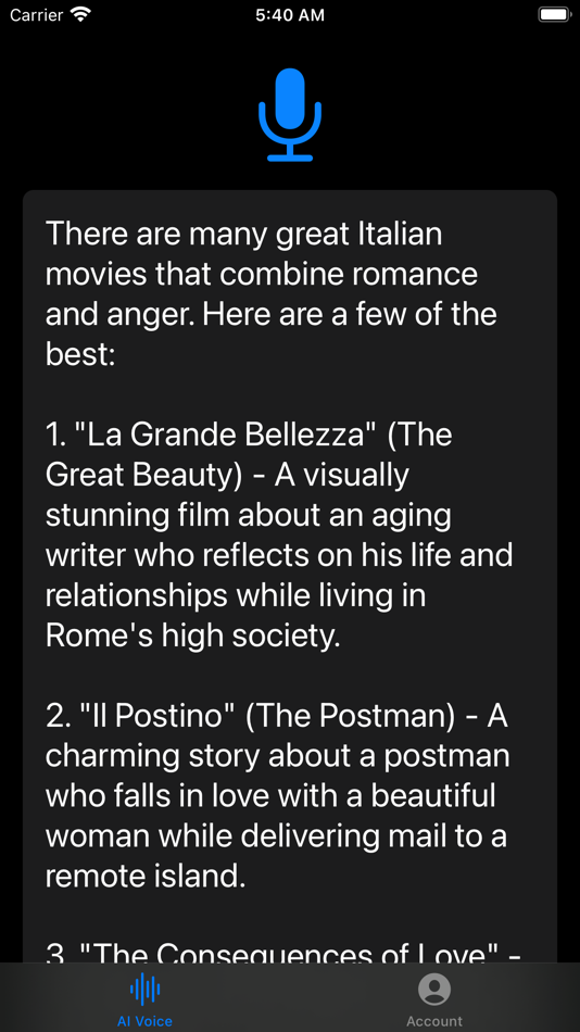 #1. AI Voice Chat (iOS) Bởi: Aditya Wagh