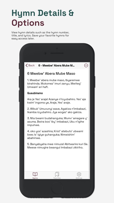 SDA Kinyarwanda Hymnal Screenshot