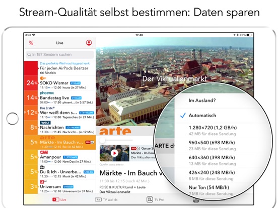Live TV Fernsehen IP TV iPad app afbeelding 10