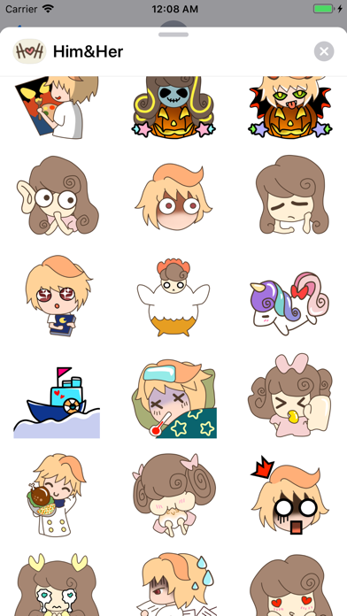 Screenshot #1 pour Him & Her Mood Couple Stickers