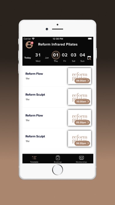 Reform Infrared Pilates Screenshot