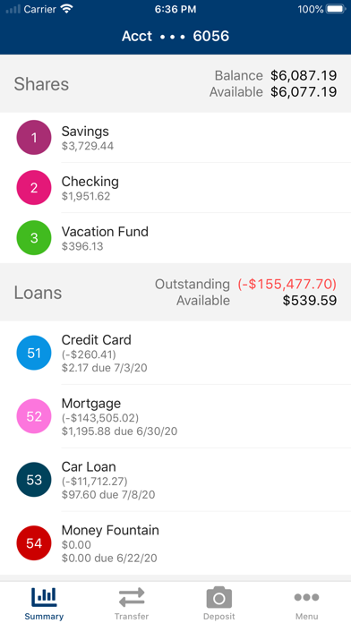 Credit Union of Vermont App Screenshot
