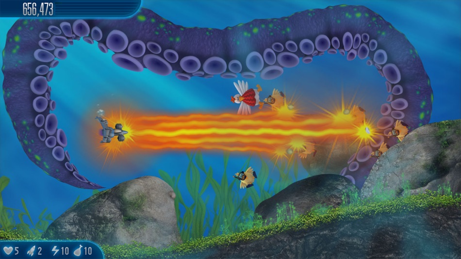 #5. Chicken Invaders 5 (iOS) Podle: InterAction studios