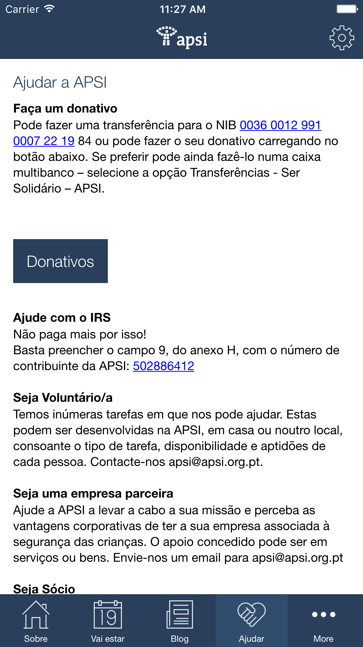 APSI - Segurança Infantil screenshot 3