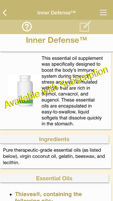 Ref Guide for Essential Oils Screenshot