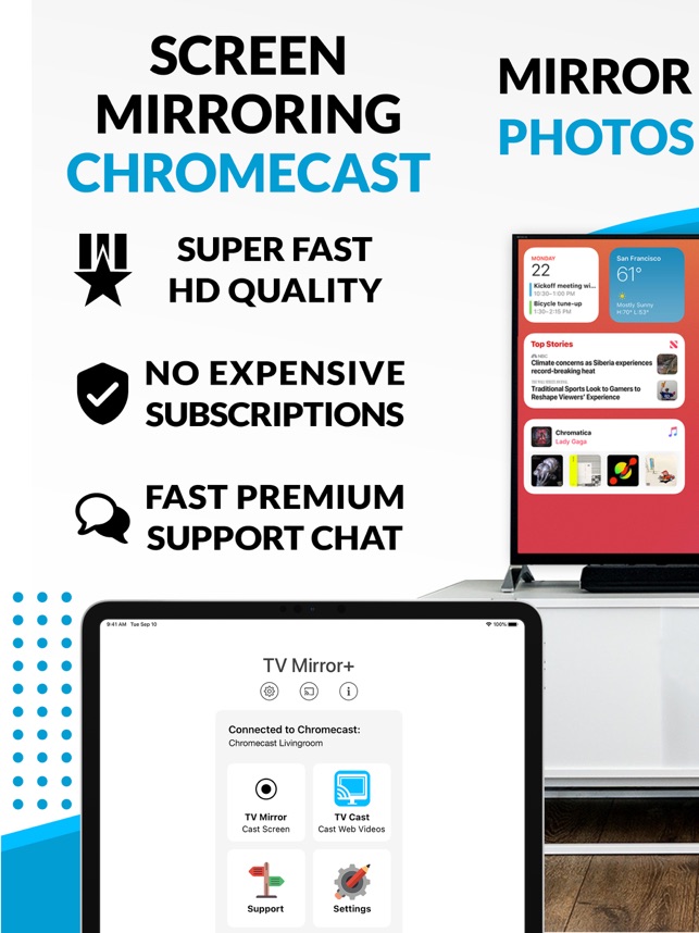 Screen Mirroring – Chromecast dans l'App Store