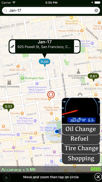 Parking+GPS Locations Screenshot