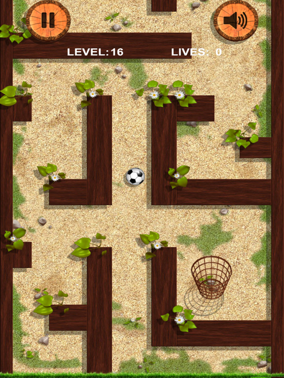 Ball and basket. Ball and wall iPad screenshot