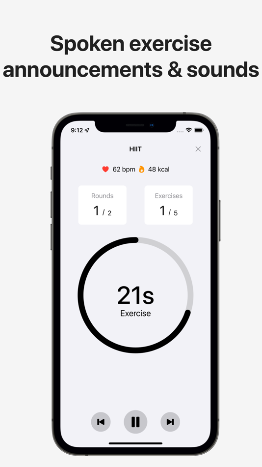 #2. Exercise HIIT Interval Timer (iOS) 由: Maxim Antonov