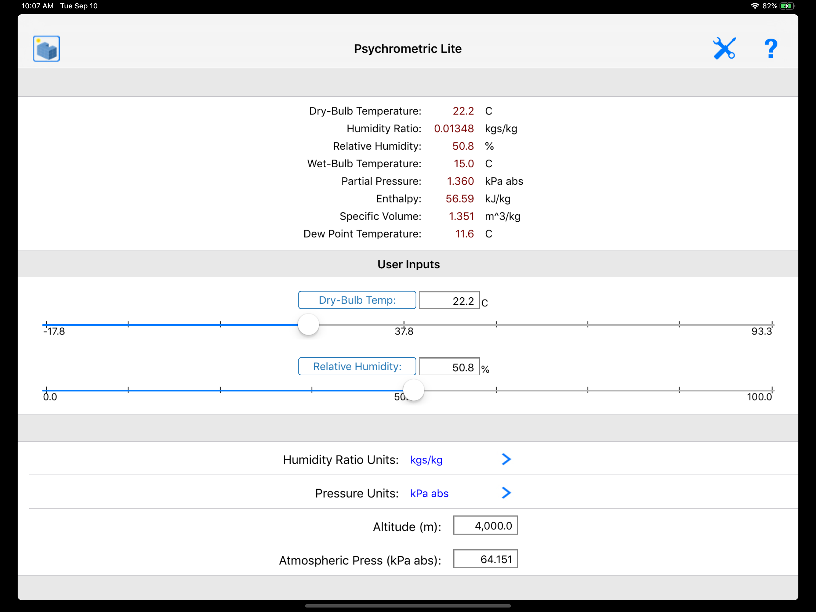 HVAC Psychrometric LT screenshot 18