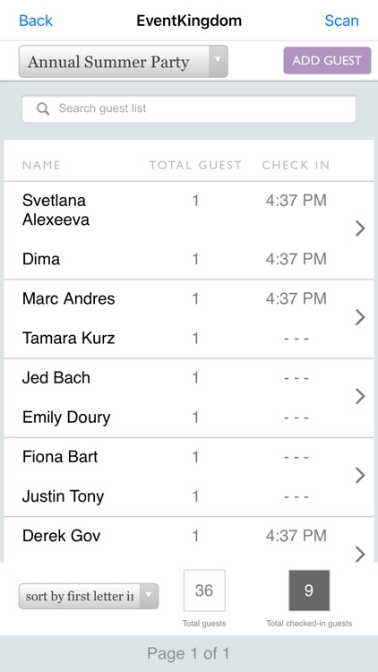EventKingdom - Check In
