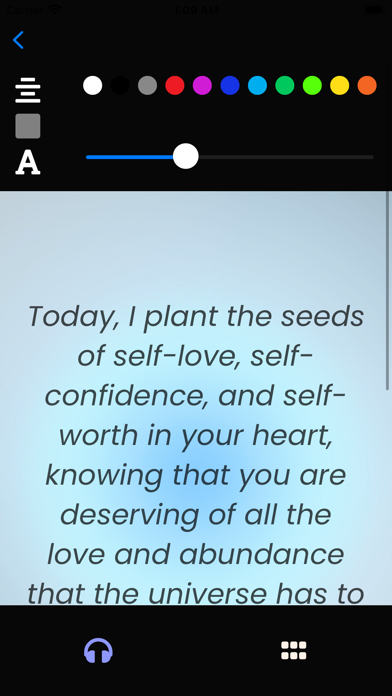 Echoes Affirmations Screenshot