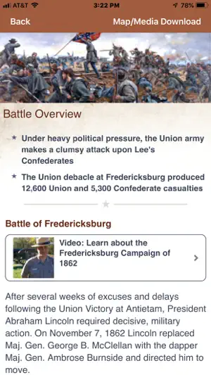 Fredericksburg Battle App screenshot 2
