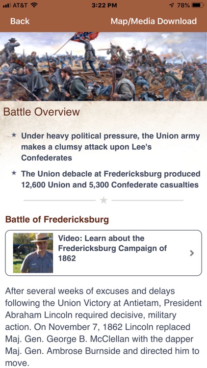 Fredericksburg Battle App
