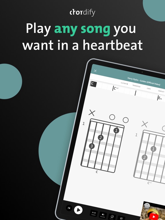 Chordify: Songs, Chords, Tunerのおすすめ画像1
