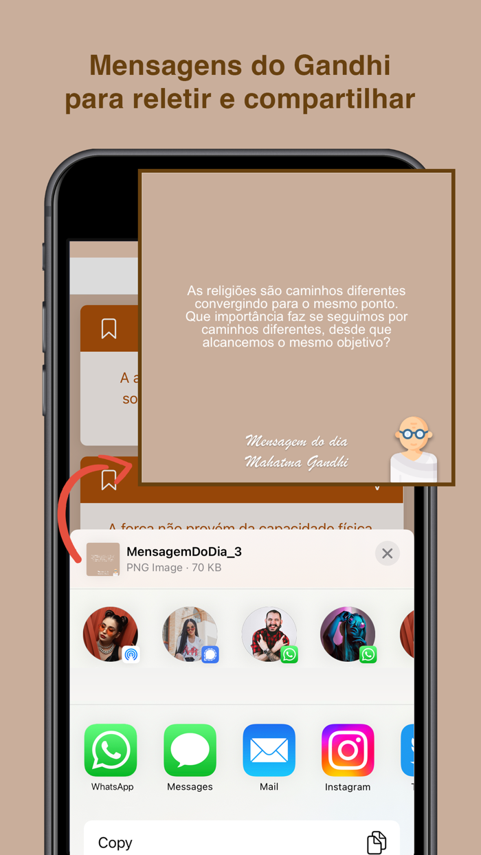 Mensagem do Dia - Gandhi