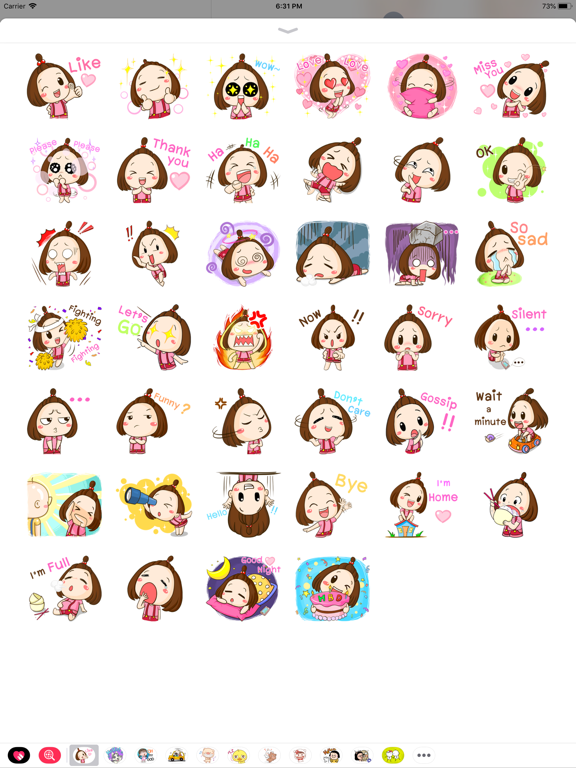 Screenshot #5 pour Nana - Little Girl Sticker